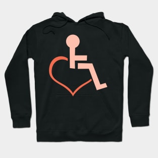 'Heart Shaped Wheelchair' Hilarous Wheelchair Gift Hoodie